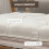 Homcom HOMCOM Accent Bench Tufted Upholstered Foot Stool Linen-Touch Ottoman Cream 5