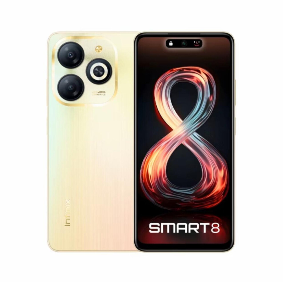 shiny-gold--infinix-smart-8---6-6--hd---dual-ai-camera---unlocked-uk