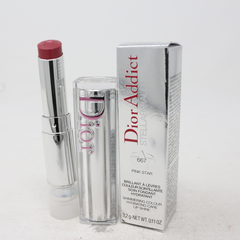 Dior (667 Star) Addict Stellar Halo Shine Lipstick 0.11Oz/3.2G New With Box Pink