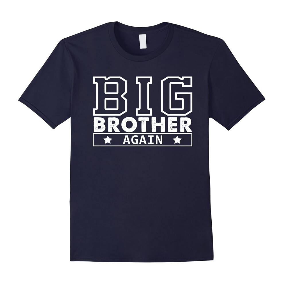 (XXL) Funny Family Big Brother Again T Shirt For Boys Sons-Father's Day