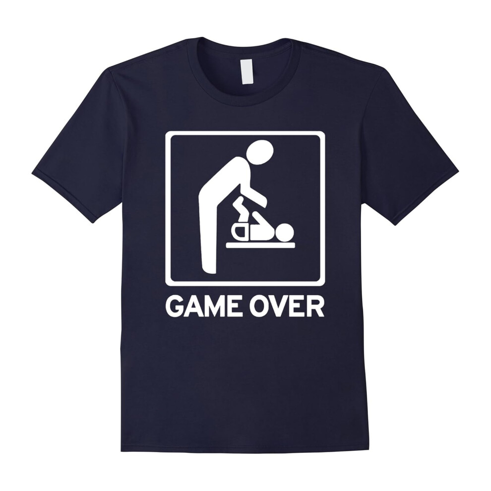 (S) Cool New Dad New Mom Shirt â Game Over T-Shirt-Father's Day