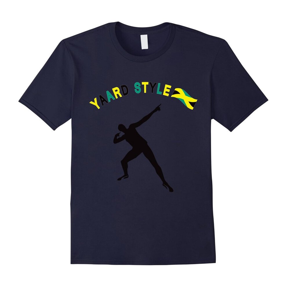 (L) Bolt Celebration Jamaica Track & Field Summer Games T-Shirt-Father's Day