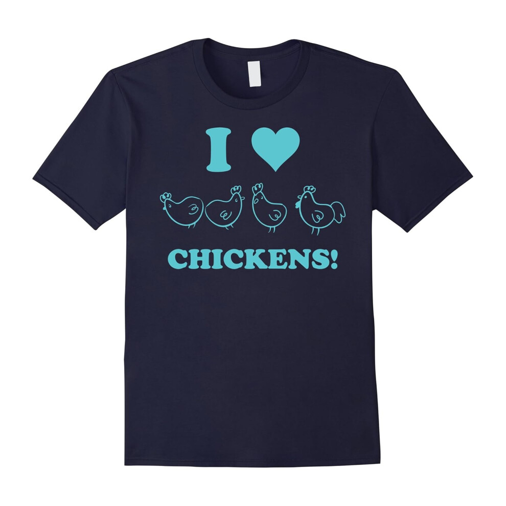 (XXL) I Heart Chickens Shirt (I love my chicken)-Father's Day