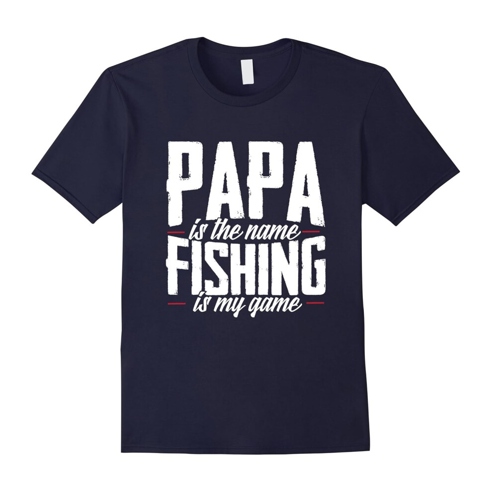 (XXL) Papa Fishing Father Daddy Game Shirt-Father's Day