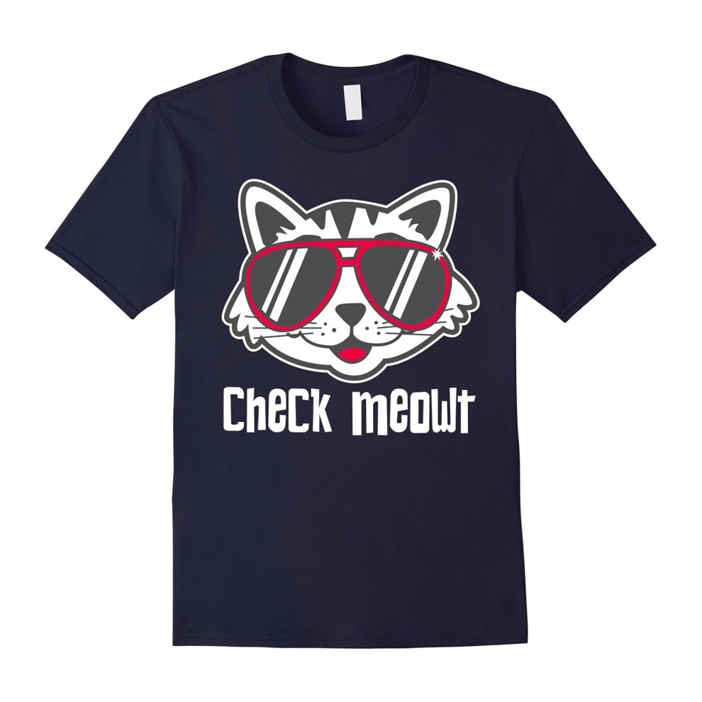 (M) Check Meowt Shirt â Cat Lover Shirts â Cat Face Shirt-Father's Day