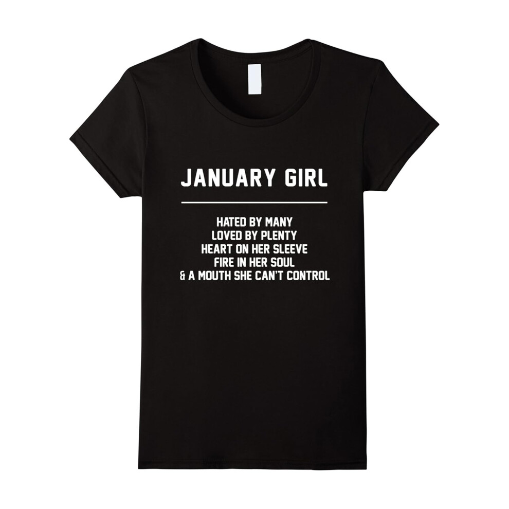 (XL) Womens January girl hated by many loved by plenty fire in her soul-Father's Day