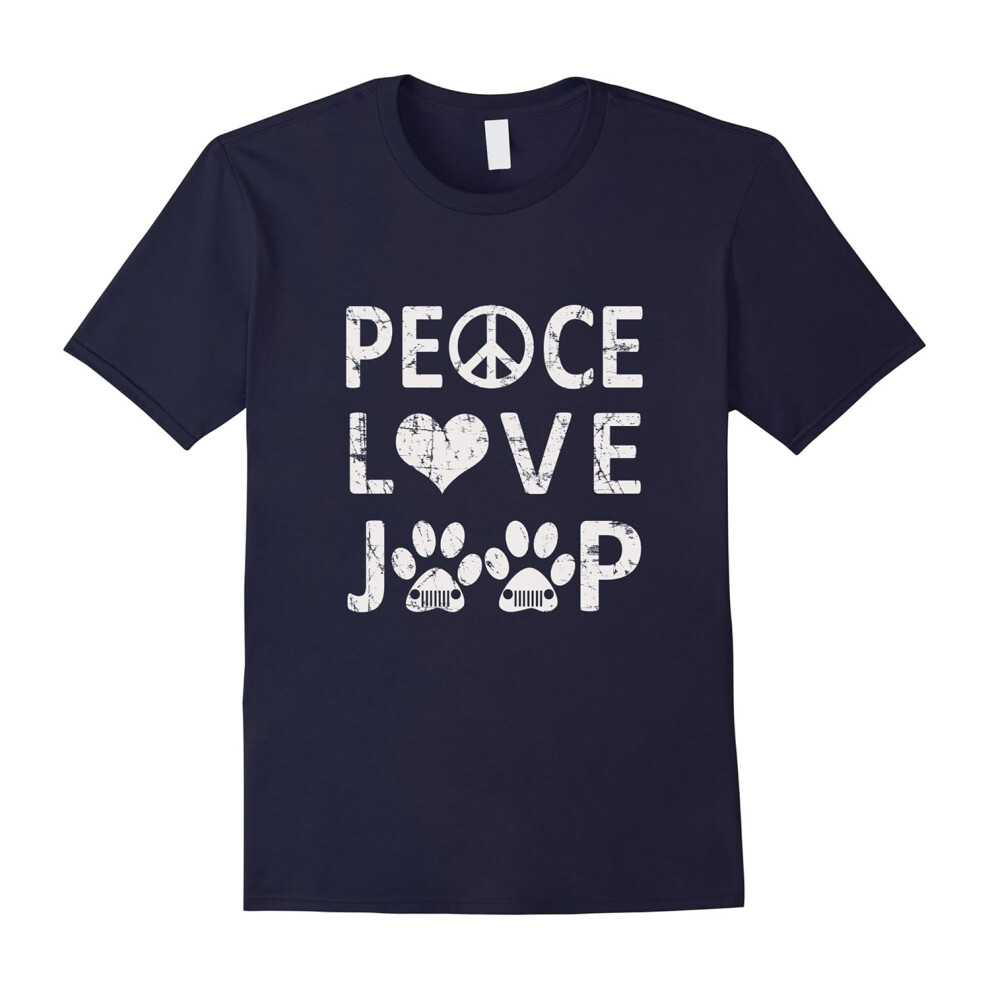 (XXXL) Peace Love Jeep T-shirt Gift-Father's Day