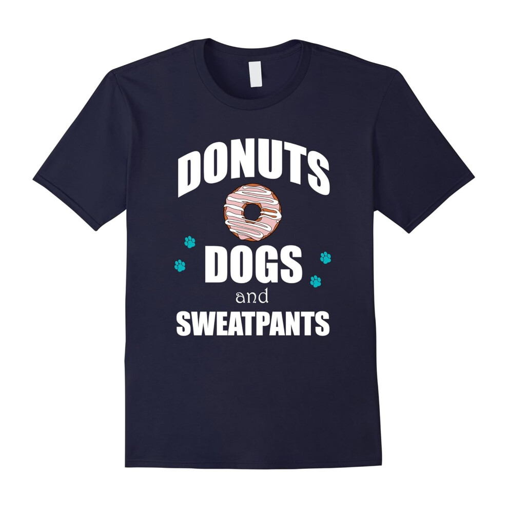 (XXL) FUNNY DONUTS DOGS AND SWEATPANTS T-SHIRT For Dog Lovers Gift-Father's Day