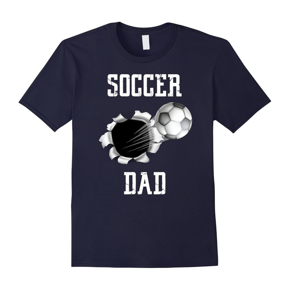 (M) Men's Soccer Dad T-shirt, Sports Dad, Favorite Player, Zany Brainy-Father's Day