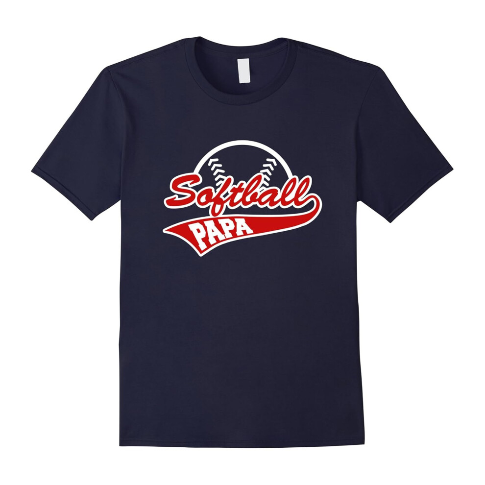 (XL) Softball Papa T-Shirt â Softball Lover â Gift For Papa-Father's Day