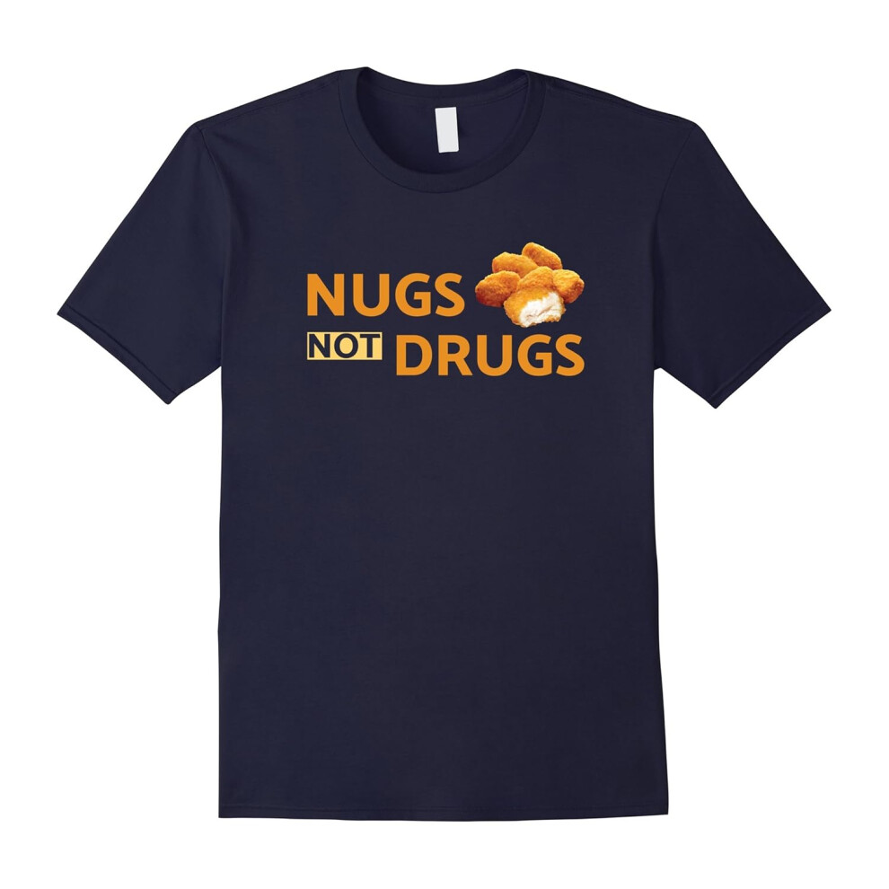 (XL) Funny Nugs Not Drugs T-Shirt Chicken Nuggets Lovers Tee-Father's Day