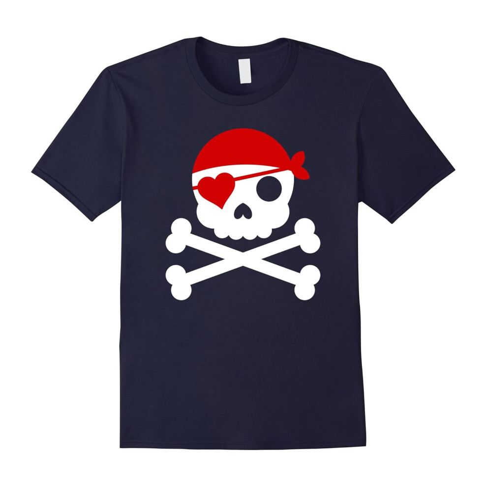 (XL) Valentines Day Love Pirate Heart t Shirt â Funny Gift Tee-Father's Day