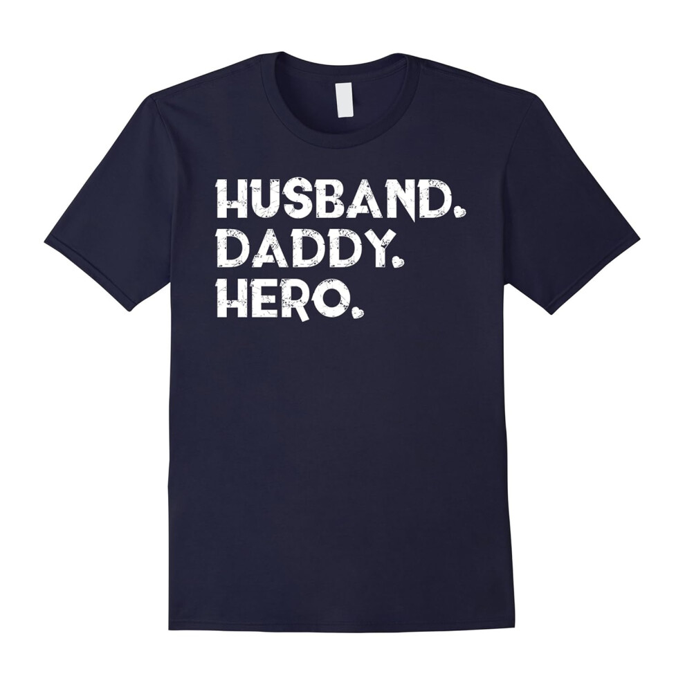 (XXXL) Mens Husband daddy hero t-shirt gift dad or husband father's day-Father's Day