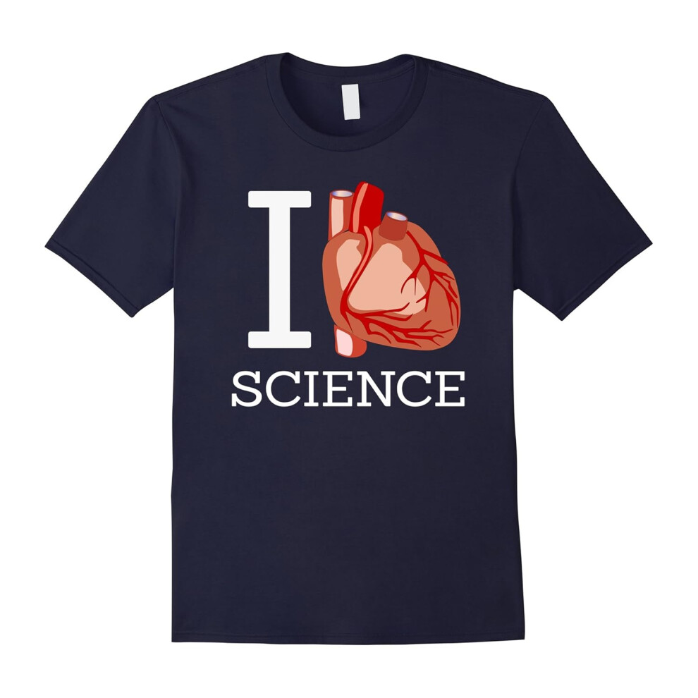 (XL) I Love Science I Heart Science Funny Shirt-Father's Day