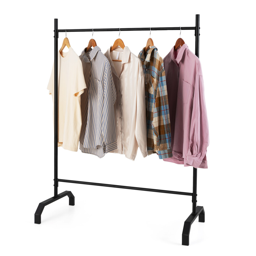 Metal Clothes Rack Heavy-Duty Garment Rack for Display & Storage Black