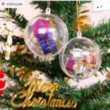 (100PCS) 200X 8cm Clear Plastic Balls Christmas Baubles Sphere Fillable Wedding Ornament