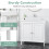 Costway Under Sink Cabinet Bathroom Cabinet Space Saver with Adjustable Shelf 8