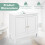 Costway Under Sink Cabinet Bathroom Cabinet Space Saver with Adjustable Shelf 5