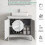 Costway Under Sink Cabinet Bathroom Cabinet Space Saver with Adjustable Shelf 2