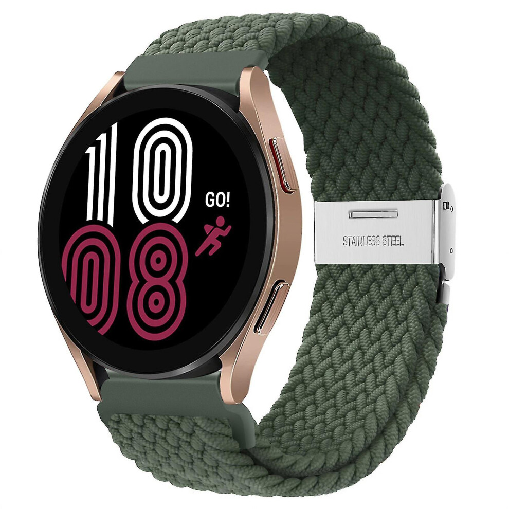 (Inverness Green, 20mm watch band) 20mm 22mm Band For Samsung Galaxy Watch 4 5 Pro Active 2 Gear S3 Braided Solo Loop Elastic Bracelet Correa Huawei Gt/2/3 Strap