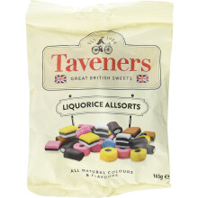 Taveners Liquorice Allsorts 165G Bag