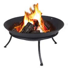 Cast Iron Fire Bowl Traditional Log Fire Pit Outdoor Heating Camp Site