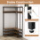 Costway Corner Coat Rack L-shaped Clothes Rack with 7 Hooks & Shoe Bench 7