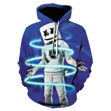 (L, Marshmallow singer) New singer Marshmallow Fortress Night same style 3D digital printing casual hoodie sweater jacket