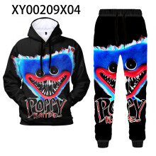 (6XL, 3) Poppy horror 3D digital printing hooded sports sweater jacket men and women adult suit Poppy game time