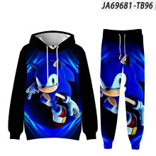 (M, 15) 3D new game Sonic pullover hooded zipper sweater hooded jacket