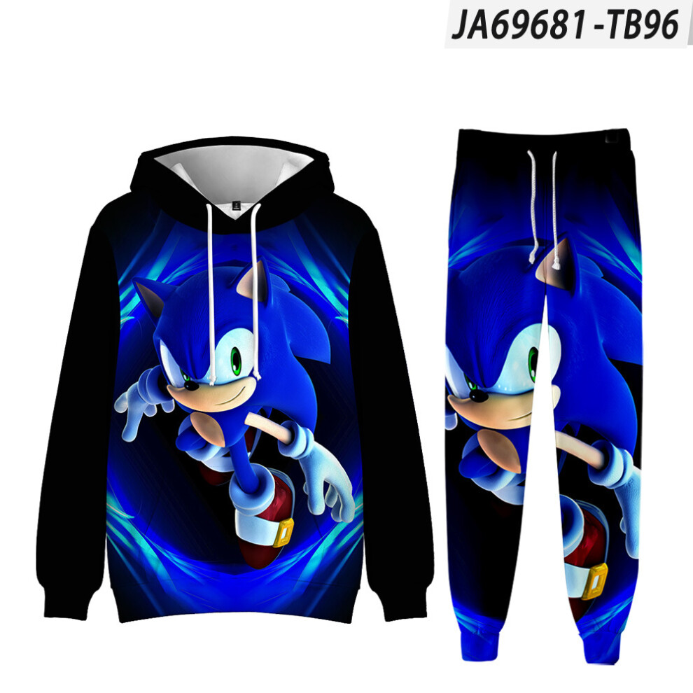 (M, 15) 3D new game Sonic pullover hooded zipper sweater hooded jacket