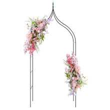 Garden Arbor Garden Trellis Metal Pergola with Side Crossbars Black