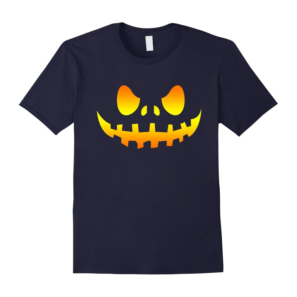 (XXL) PUMPKIN FACE T SHIRT HALLOWEEN GIFTS JACK O LANTERN-Father's Day