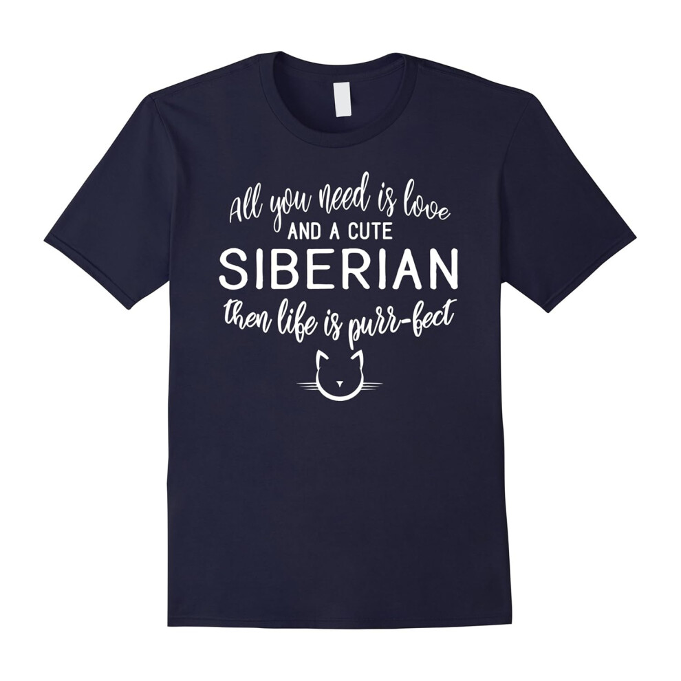 (XL) Siberian Cat T-Shirt â Gift for Feline Lovers!-Father's Day