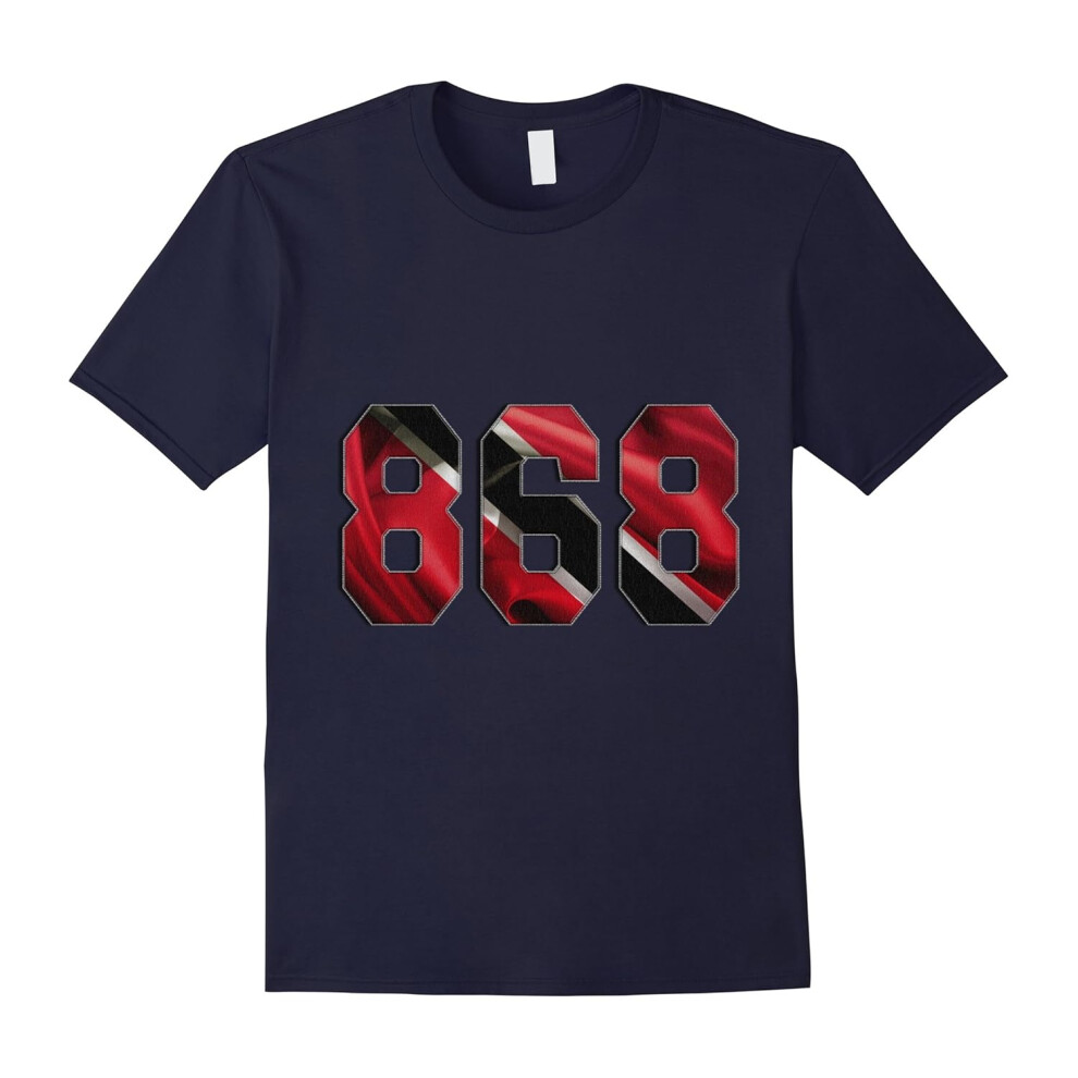 (S) 868 area code Trinidad and Tobago flag soca tee shirt trini-Father's Day