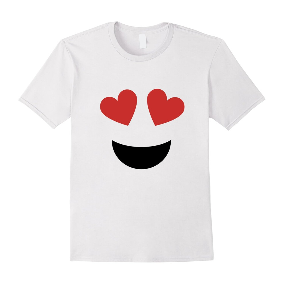 (XL) Emoji T Shirt Love Heart Eyes Emoji Shirt for Women & Girls-Father's Day