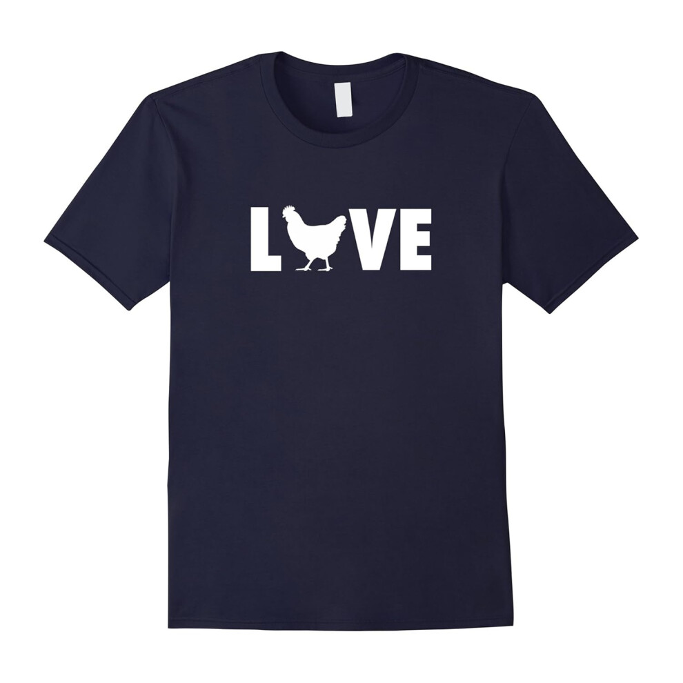 (L) Chicken Love Shirt Tee T Tshirt for Animal Lovers Farm Barn-Father's Day