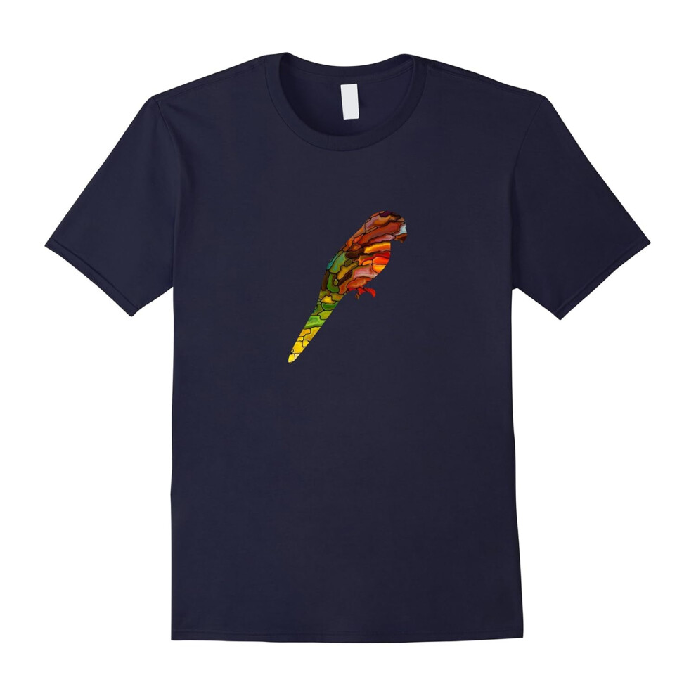 (XXXL) Patterned Parrot Graphic Bird Lover Hawaiian Tshirt Tee-Father's Day