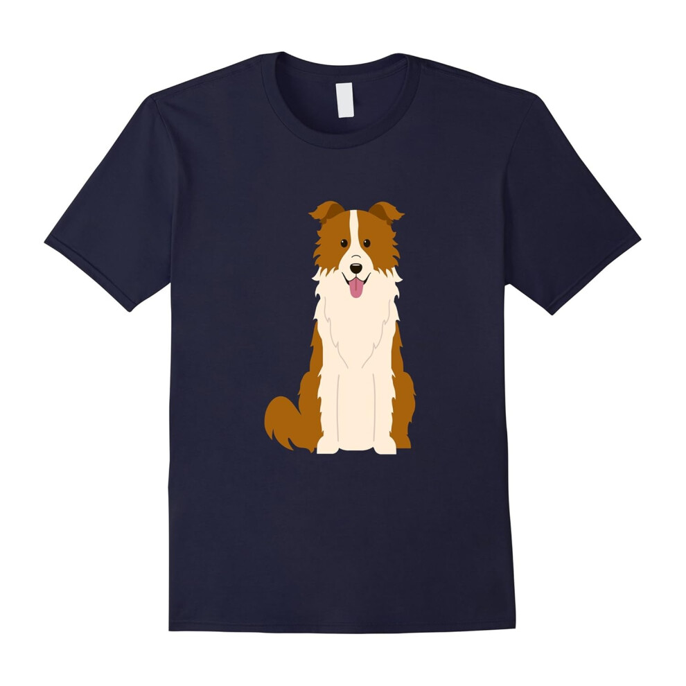 (XL) Border Collie Dog Shirt Dogs Mom Dad Puppy Pet Gift-Father's Day