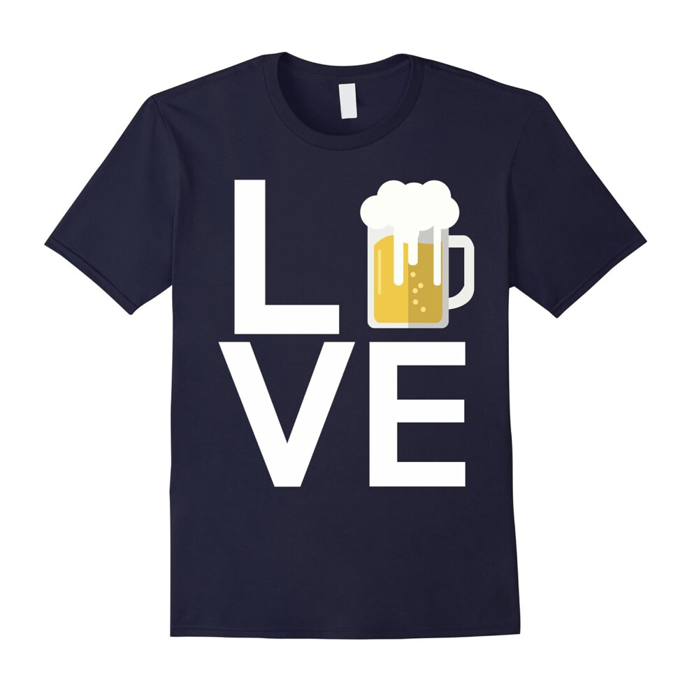 (XL) I Love Beer T Shirt Gift Idea for Beer Drinkers Cool Pub Tee-Father's Day