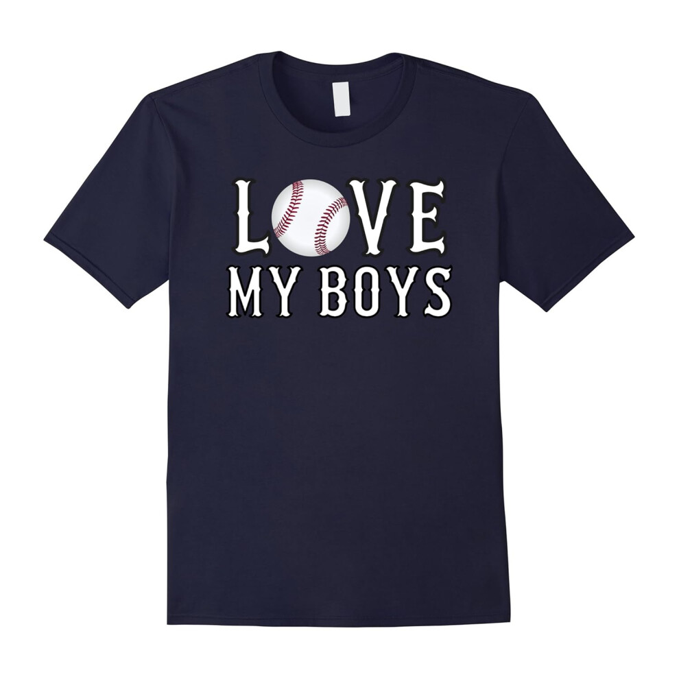 (M) I Love My Boys Baseball T Shirt for Mom â Baseball Mom Shirt-Father's Day