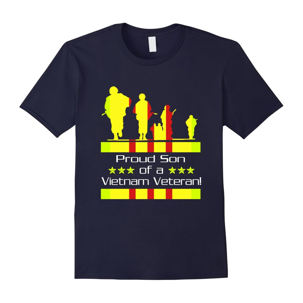 (M) Men's Proud Son of a Vietnam Veteran T-Shirt vietnam veteran gifts-Father's Day