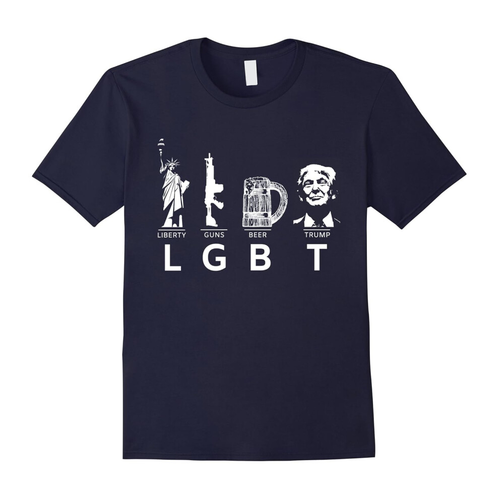 (S) Liberty Guns Beer Trump T Shirts Funny Parody LGBT Gifts-Father's Day