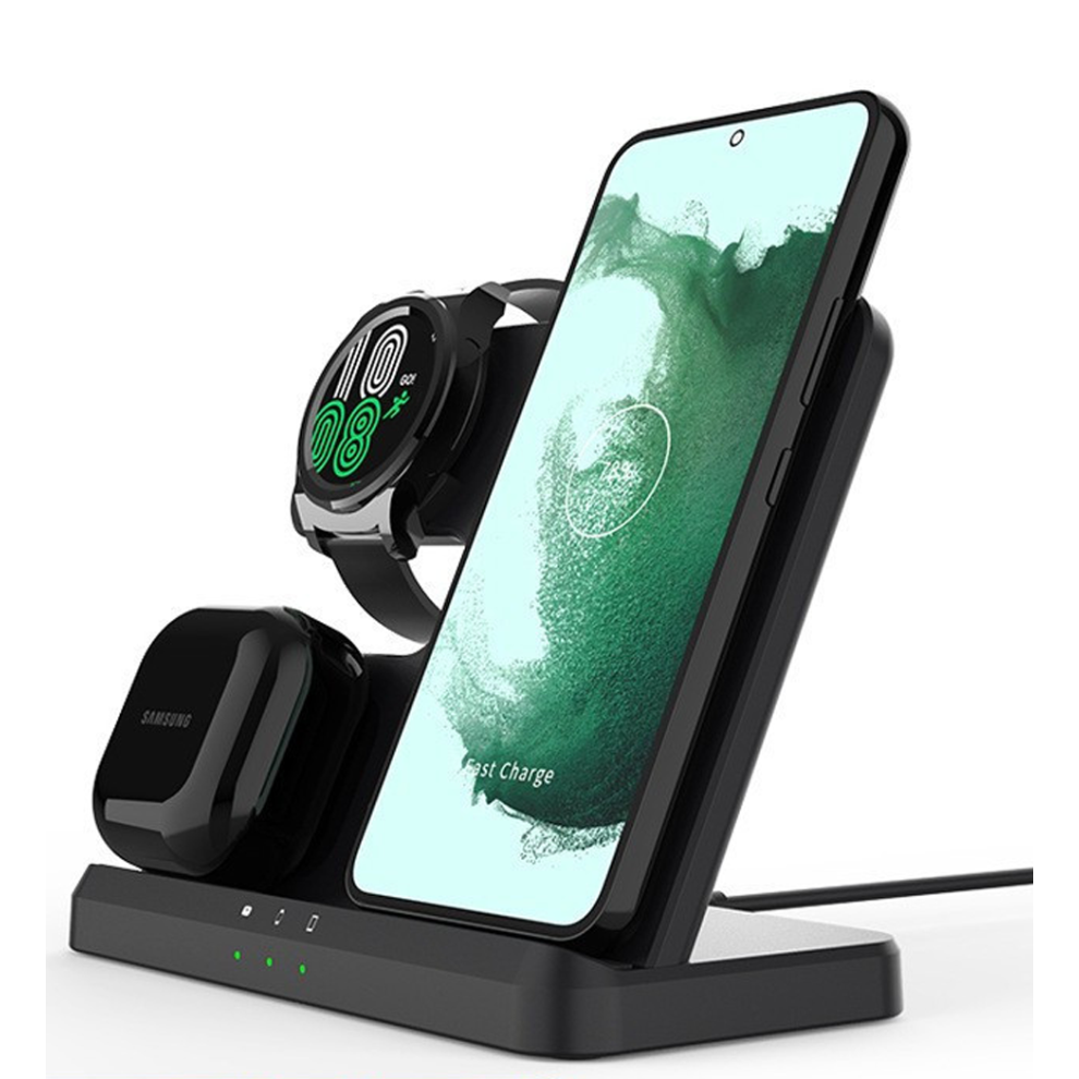 3-in-1 Wireless Charger for Galaxy Watch/S24/S23/S22/S21/Z Fold/Flip