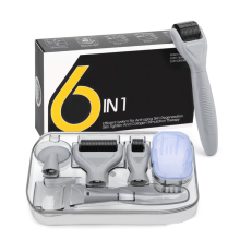 Rolo de Microagulhas para Rosto e Corpo Conjunto de Rolos de Microagulhas de Titânio 6 em 1 Rolo de Microagulhas 300 e 720 Agulhas de 0 2