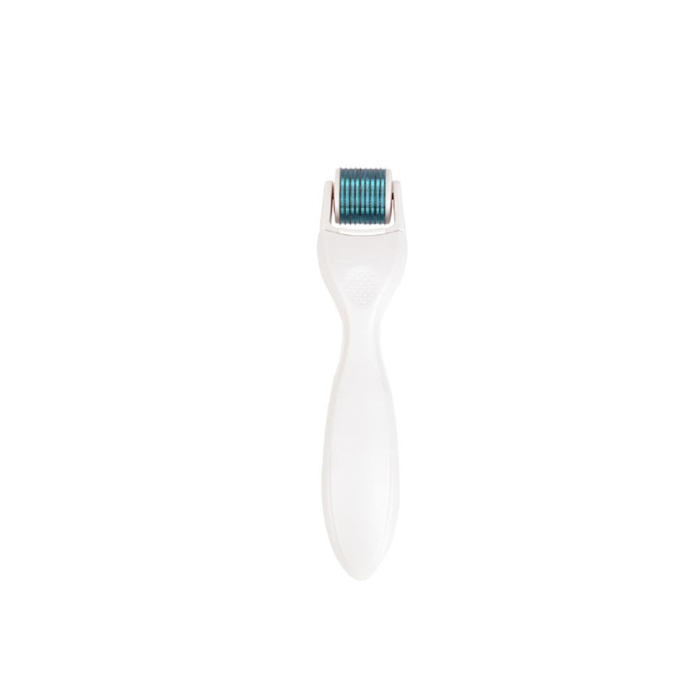 Chronus White Facial Roller With Replaceable Heads, Exfoliating Microdermabrasion, Microdermabrasion Skincare Tool, Microneedling(White)