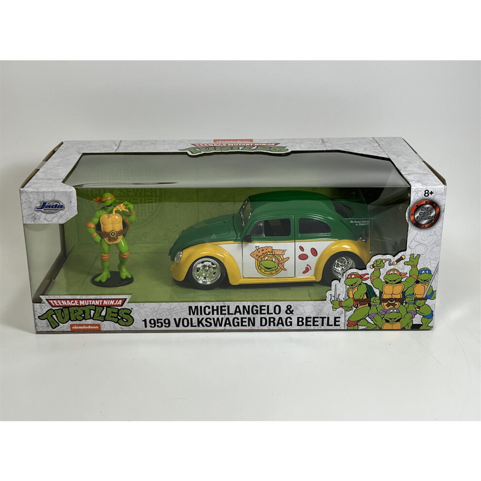 TMNT Michelangelo and 1959 Volkswagen Drag Beetle 1:24 Jada 253285002