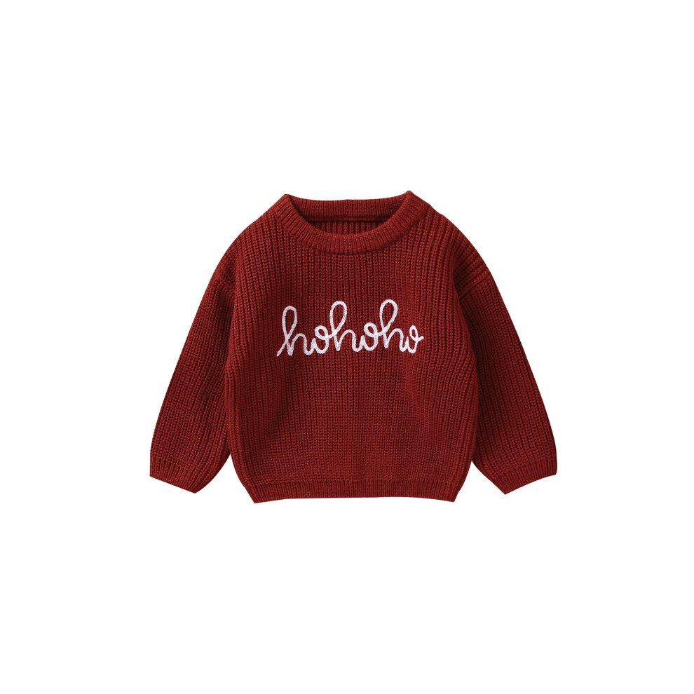 (d, 12-18 Months) Baby Boys Girls Christmas Sweaters Cute Candy Cane Embroidery Long Sleeve Knit Pullover Tops Toddler Winter Clothes-image-OPC-PFGRMGC-NEW