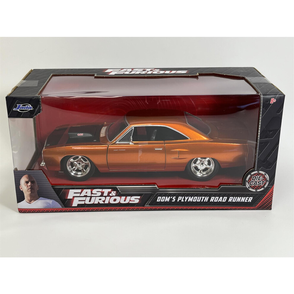 Fast and Furious Doms Plymouth Road Runner Orange 1:24 Scale Jada 253203030