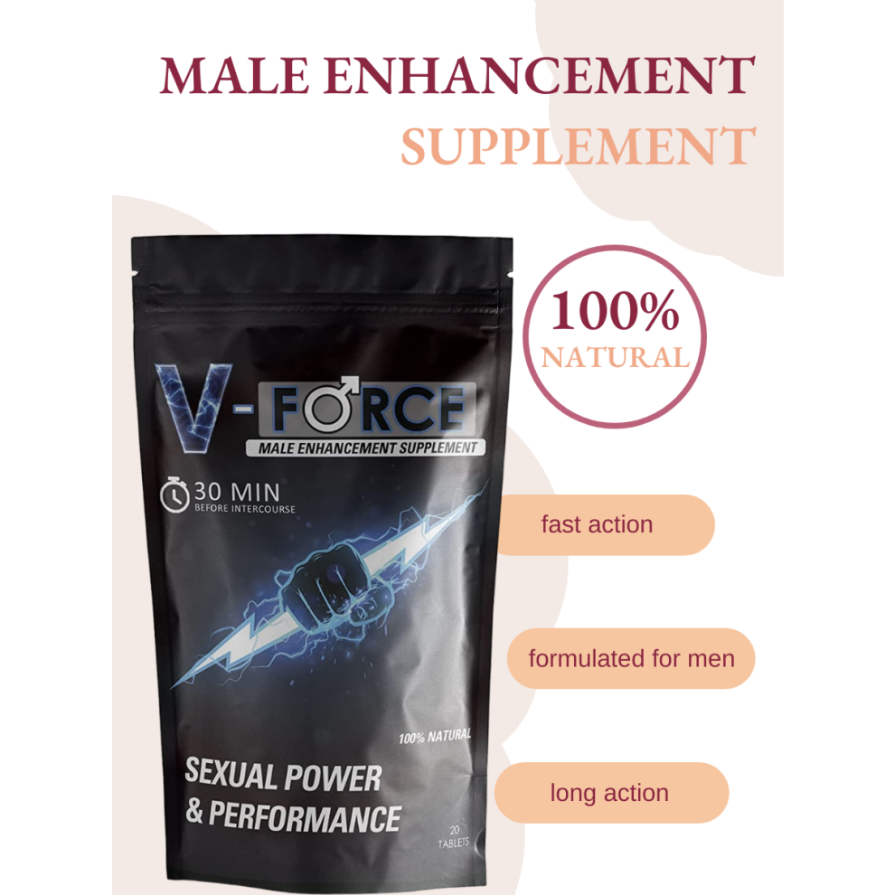 V-Force, 20 Herbal Supplement Pills for Men, Performance Enhancing